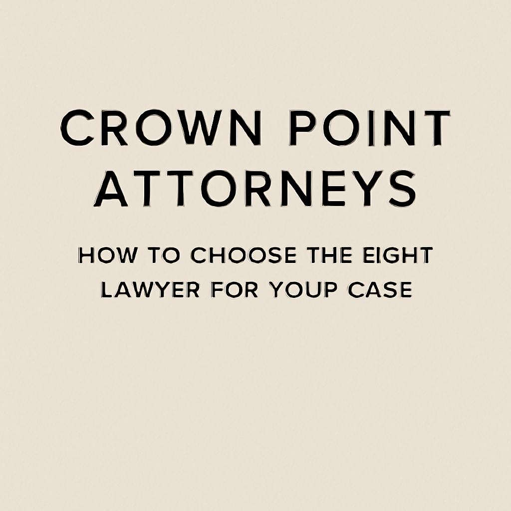 Crown Point Attorneys: How to Choose the Right Lawyer for Your Case